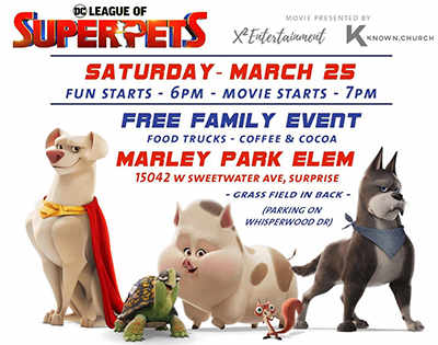 Super Pets Movie Night Poster
