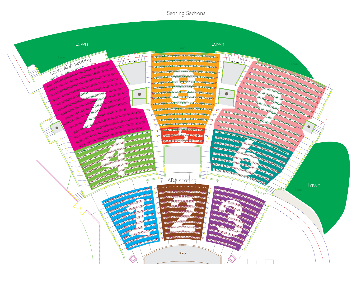 Sandy Amphitheater Seating Chart
