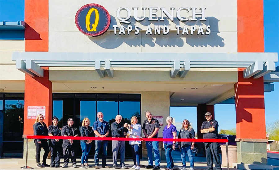 Surprise City Council posing for a picture with Quench Taps and Tapas
